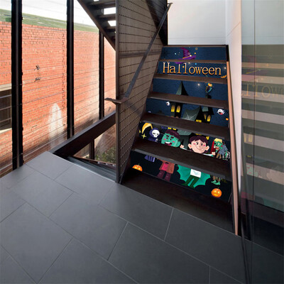 

Toponeto Halloween 3D Sticker Crow Tombstone Staircase Sticker Waterproof Wall Sticker