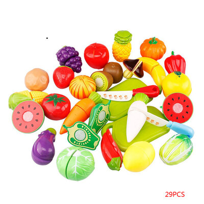 

29pcsSet Unique Children Kids Cutting Fruit Vegetable Food Play Kitchen Educational Toys