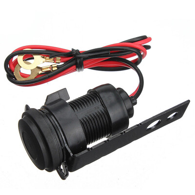 

Motorcycle HandleBar Cellphone USB Charger Power Adapter Waterproof 12V Black