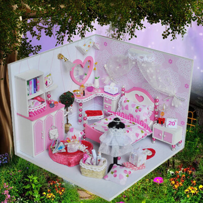 

YIWULA3D Wooden DIY Miniature House Furniture LED House Puzzle Decorate Creative Gifts