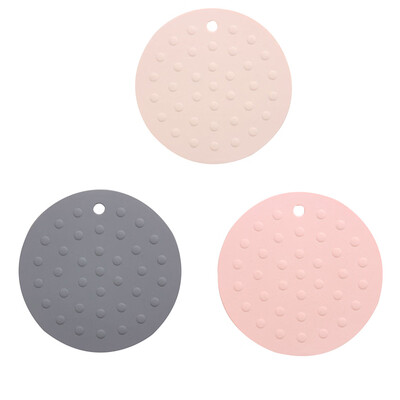 

Round Silica Gel Pads Heat Resistant Table Bowl Mats Non-slip Cushion Placement Pot Kitchen
