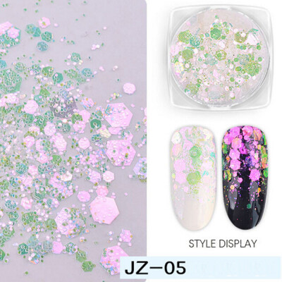 

Gobestart DIY Womens Nail Adornment Nail Color Sequins Make-up Birthday Gift