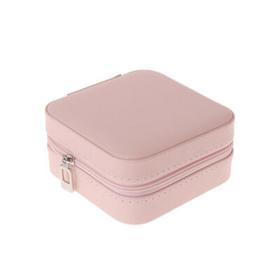 

Portable Jewelry Display Box Exquisite Zipper Jewelry Storage Organizer Women Travel Cosmetic Case