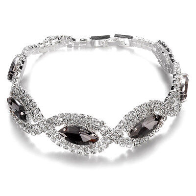 

Blue Crystal Eye Bracelets Clear Zircon Bracelet Femme Fashion Jewelry