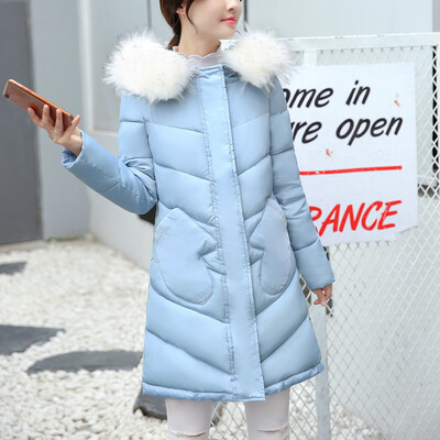 

Toponeto Fashion Women Winter Warm Cotton Hooded Winter Long-Sleeved Overcoat