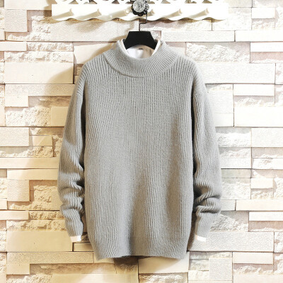 

2019 Mens Slim Fit Turtleneck Sweater Casual Twisted Knitted Pullover Sweaters