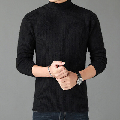 

Mens Slim Fit Turtleneck Sweater Pullover Bottoming Tops Knitwear Knitting Tops