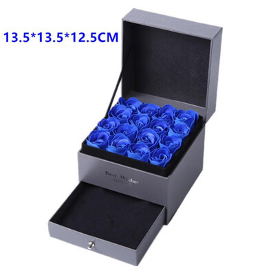 

Romantic Valentines Day Rose Soap Flower Jewelry Storage Box Home Festive Party Supplies Artificial Decorations Dried Flowers