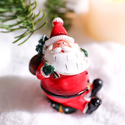 

Gobestart Christmas Diy Ornament Santa Resin Doll Desktop Decoration Christmas Gift Decor