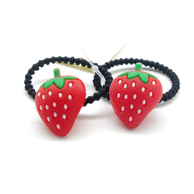 

2pcslot girl kids elastic hair bands fruits rubber band for girls hair tie rope Ponytail Scrunchie Holder baby hair accessories