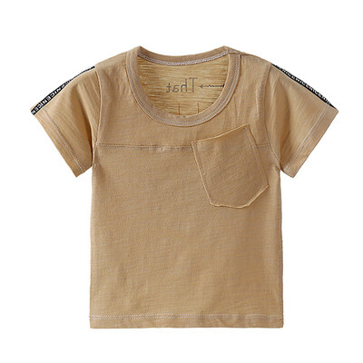 

Kids Baby Boys Girls Summer Cotton Solid Print T-shirt Tops Blouse Short Sleeve Casual Tee Shirts Short Sleeve