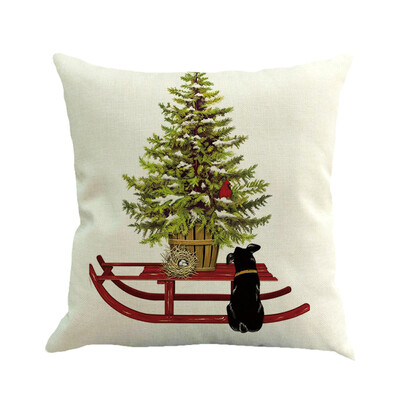 

〖Follure〗Christmas Printing Dyeing Sofa Bed Home Decor Pillow Cover Cushion Cover A
