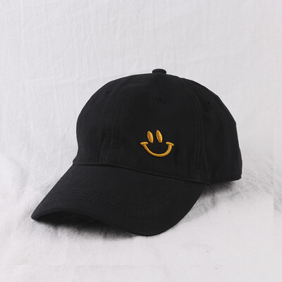 

Ins Hat Women FallWinter Cute Smiley Embroidered Baseball Hat Korean Simple Joker Student New Cap Male