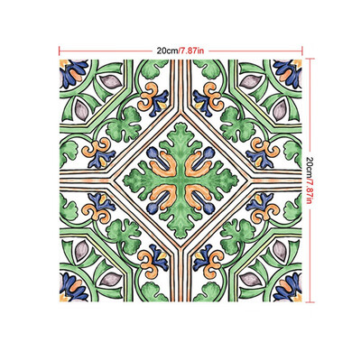

5pcs Anti-slip Floor Stickers Bedroom Wall Stickers Bohemian 3D Waterproof Bathroom Tile Stickers for Decoration Renovation