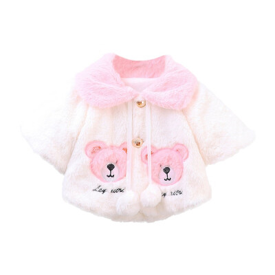 

Baby Girls Clothes Winter Coat Clothes Childrens Printed Cute Warm Jacket Wool Clothes Coat