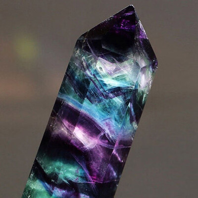

Organic Gemstone Hexagonal Crystal Column Colorful Fluorite Mini Pillar Home Decorations Decorative Figurines Ornaments