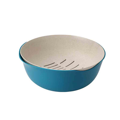 

Toponeto 2 in 1 Wash Rice Mesh Sieve Strainers Vegetable Fruit Basket Kitchen Tools Bowl