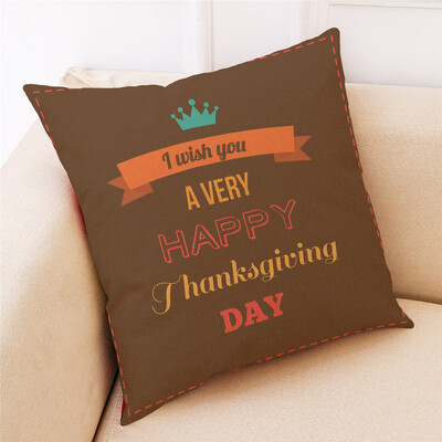 

Tailored Happy Thanksgiving Day Pillowcase Gifts Pillow Cover Home Decoration 18x18Inch