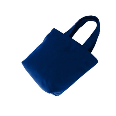 

Solid Color Portable Canvas Lunch Cosmetics Storage Bag Women Clutch Handbag