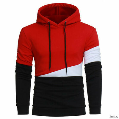 

Mens Long Sleeve Hoodie Sweatshirt Sweater Hooded Jumper Coat Pullover Tops