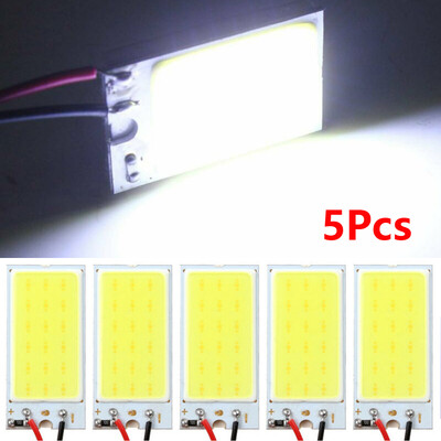 

5x 12V White COB 18-LEDs Panels Car Interior Dome Light Bulb T10 Festoon Lamp