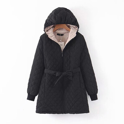 

Tailored Womens Regular Cotton Suit Plus Zipper Zipper Solid Color Warm Jacket