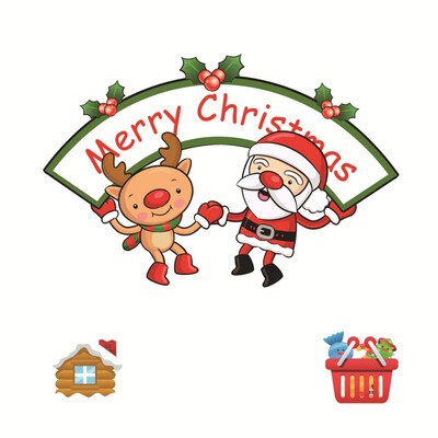 

Christmas Gift Merry Christmas 3D Bubble Sticker Cartoon Santa Claus Bell Puffy Stickers New Year Xmas Sticky Decor For Kid