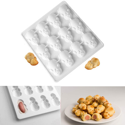 

Gobestart New 2PC Multifunction 12 Little Pig Silicone Cake Baking White & Pink Mould