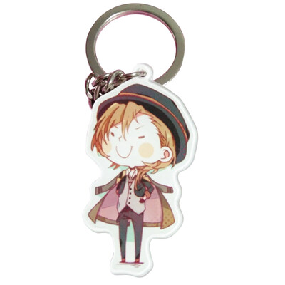

2019 Stray Dogs Keychain Double Sided Key Chain Acrylic Pendant Anime Accessories Cartoon Key Ring