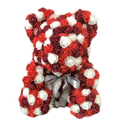 

Artificial Flowers Rose Bear Multicolor PE Foam Rose Teddy Bear Girlfriend Anniversary Valentines Day Gift Birthday Party Decor