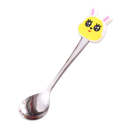 

Stainless Steel Spoons with Kawaii Silicone Cartoon Characters Kids Coffee Spoon Fashion style