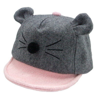 

2017 Baby Toddler Cute Cat Cotton Hat Baby Boys Girls Cap Autumn Winter Adjustable Little Ear Cap Warm Hats Caps 0-3T