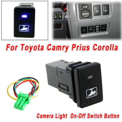 

LED Camera Light On-Off Switch Button W Cable For Toyota Corolla Camry Prius