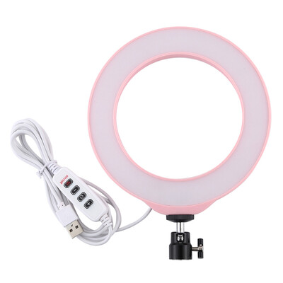 

PULUZ 10" Dimmable LEDs Ring Light 3 Lighting Modes Brightness Adjustable for Live Streaming Selfie Photography Video Shooting wit