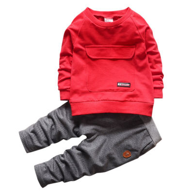 

1-4 Year Boys Clothes Childrens Sets Long Sleeve Tops Pants 2pcs Kids Suits Boys 2018 New Spring Toddler Clothing Set