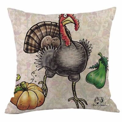 

Tailored Happy Thanksgiving Day Throw Pillow Cases Cafe Sofa Cushion Cover Home Decor