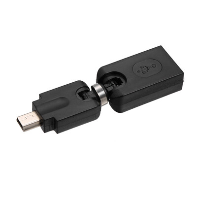 

Vehicle-use OTG Adapter USB 20 Female to Mini USB 5Pin Male Converter 360° Rotatable 90° Foldable Convertor for U Drive Card Read