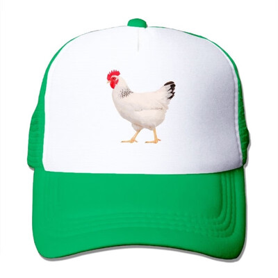 

SHINENGST Graceful Walking Chicken Mesh Trucker CapsHats Adjustable For Unisex Black