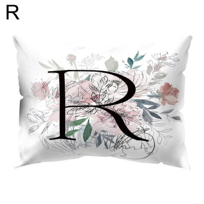 

Vintage Flower Letter Throw Pillow Protector Case Cushion Cover Bedding Articles