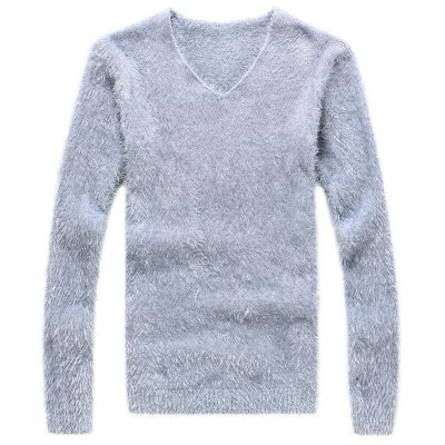 

Men Autumn Winter Fluffy Plush Tops Blouse T-shirt Long Sleeve Pullover Jumper