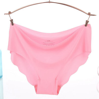 

Women Seamless Briefs Ultra-thin Women Underwear Sexy Lingerie Plus Size Female Solid Panties Intimates Breathable Wavy Edge
