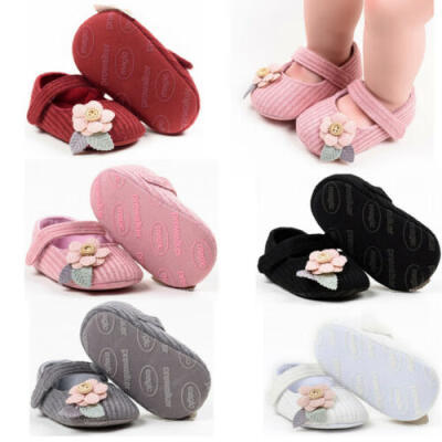 

Infant Baby Toddler Girl Princess Knitting Shoe Flower Soft Sole Anti-slip Shoes