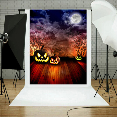 

Toponeto Halloween Backdrops Pumpkin Vinyl 3x5FT Lantern Background Photography Studio A