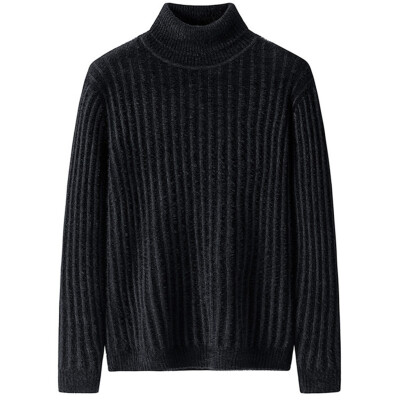 

Toponeto Mens Autumn Winter Casual Pure Color Turtleneck Long Sleeve Knitted Sweater Top