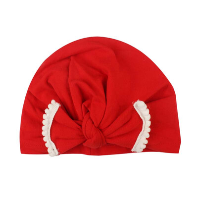 

Newborn Baby Girl Hat Soft Cute Turban Knot Hospital Hats Toddler Solid Bowknot Caps Headwear
