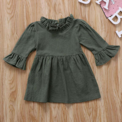 

USA STOCK Ruffle Toddler Baby Girls Summer Party Dress Princess Pageant Sundress