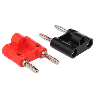 

Double Row Banana 4mm Plug Black Red 4mm Speaker Plug Adapter Audio Plug Lantern Cross Connector