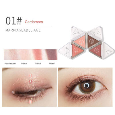 

4 Color f Shimmer Glitter Eye Shadow Eyeshadow Palette Long-lasting Waterproof Smudge-proo