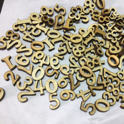 

100pcs figure 1-100 DIY Mixed Rustic Wooden Love Heart Wedding Table Scatter Decoration Craft Accessories