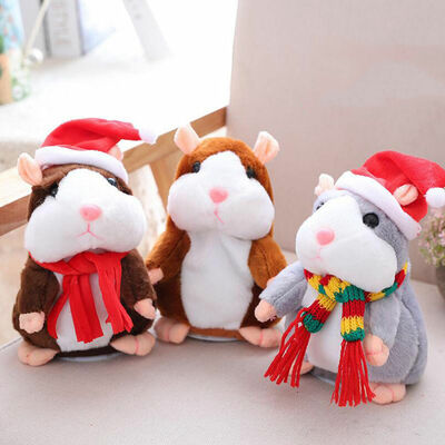 

CHRISTMAS GIFTS Talking Hamster Children Plush Toys Speak Sound Record Hamster